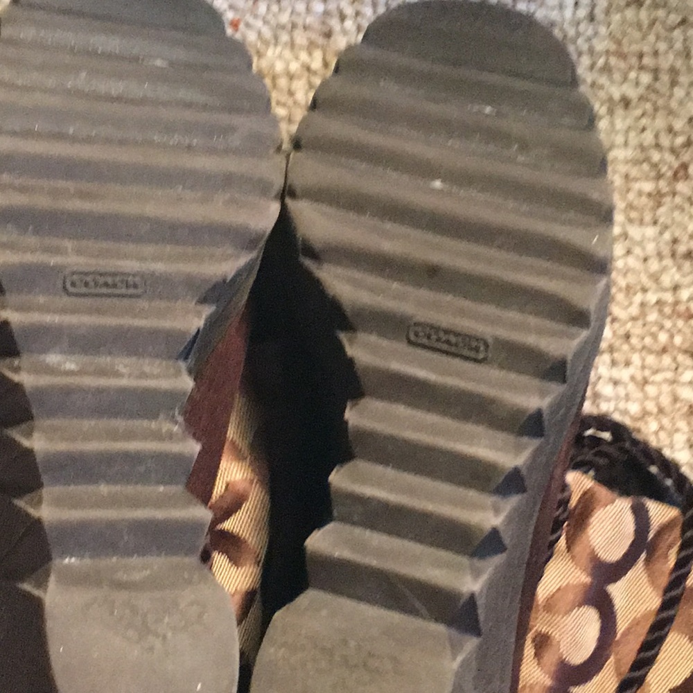 Coach boots with wedge heel. Size 8.  Used
